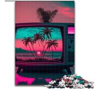 Puzzles 1000 Pieces for Adults Vaporwave Aesthetics, Decompressing Intellectual Educational Toy Birthday Present, Gifts (Size 50x75cm)