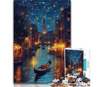 Puzzles 1000 Pieces for Adults Venice Under The Night Sky 1000 Pieces for Teenagers,is Ideal As Gifts for The Whole Family for Age 14 (size 75x50cm)
