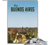 Puzzles 1000 Pieces for Adults Visit Buenos Aires Family Game Stress Reliever Difficult Challenge Secret Santa Gifts (26x38cm) 1000pcs