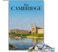 Puzzles 1000 Pieces for Adults Visit Cambridge Family Game Stress Reliever Difficult Challenge Secret Santa Gifts (26x38cm) 1000pcs