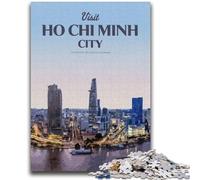 Puzzles 1000 Pieces for Adults Visit Ho Chi Minh City Help The Brain Exercise Addictive Toys to Cultivate Patience Artists Collection, Fine Art (size 50x75cm)