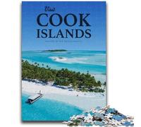 Puzzles 1000 Pieces for Adults Visit The Cook Islands Suitable for Ages 14 And Up Intellectual Toy Game Educational Game for Birthday And Christmas (size 50x75cm)