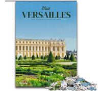 Puzzles 1000 Pieces for Adults Visit Versailles Family Game Stress Reliever Difficult Challenge Secret Santa Gifts (26x38cm) 1000pcs