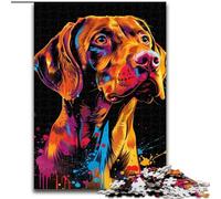 Puzzles 1000 Pieces for Adults Vizsla Dog Art Made of Wood, Perfect for Family Fun on Birthdays, Christmas 50x75cm for Home Decor, Brain Training