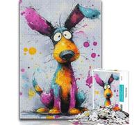 Puzzles 1000 Pieces for Adults Watercolor Dog,Help The Brain Exercise Addictive Toys to Cultivate Patience Artists Collection,Fine Art (75x50cm)