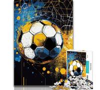 Puzzles 1000 Pieces for Adults Watercolor Football,Help The Brain Exercise Addictive Toys to Cultivate Patience Artists Collection,Fine Art (38x26cm)