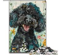 Puzzles 1000 Pieces for Adults Watercolor Poodle, Help The Brain Exercise Addictive Toys to Cultivate Patience Perfect Decoration (Size 50x75cm)