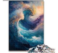 Puzzles 1000 Pieces for Adults Waves Made of cardboard, Making It A Great Gift for Family Fun size 38x26CM for Home Decor, Brain Training