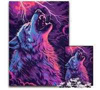 Puzzles 1000 Pieces for Adults Wolf Colorful Animal Jigsaw Puzzles Challenging Brain Teaser Family Activity Home Decor 1000 PCS(38x26cm)