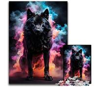 Puzzles 1000 Pieces for Adults Wolf Werewolf Wooden Puzzles Perfect for Christmas Halloween Easter New Year 1000 PCS(75x50cm)