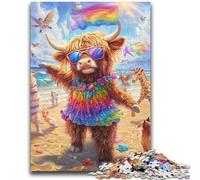 Puzzles 1000 Pieces for Adults Yak on Vacation Suitable for Ages 14 And Up Intellectual Toy Game Educational Game for Birthday And Christmas 50x75cm