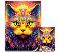 Puzzles 1000 Pieces for Adults Yellow Cat cardboard Jigsaw Brain Teaser Game, Interactive Family Game, Suitable for Ages 14+ 26X38CM/10.23x14.96inch