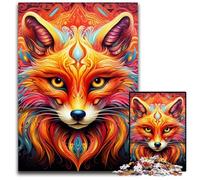 Puzzles 1000 Pieces for Adults Yellow Fox Impossible Jigsaw Puzzles for Adults DIY Home Decor Gift, Brain Teaser Game 26X38CM/10.23x14.96inch