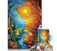 Puzzles 1000 Pieces for Adults Yin Yang Forest 1000 Pieces for Teenagers,is Ideal As Gifts for The Whole Family for Age 14 (size 38x26cm)
