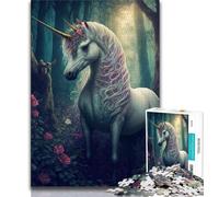Puzzles 1000 Pieces for Teenagers A Cartoon Unicorn 1000 Piece Jigsaw,Educational Stress Relief Toy Gifts for Friends And Family 38x26cm