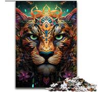 Puzzles 1000 Pieces for Teenagers African Leopard,Help The Brain Exercise Addictive Toys to Cultivate Patience Perfect Decoration 50x75cm