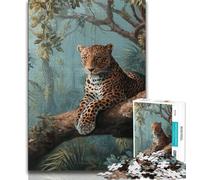 Puzzles 1000 Pieces for Teenagers Animal Cheetah,Challenging To Complete But Fun And Humorous Unique Birthday And Gifts (38x26cm)