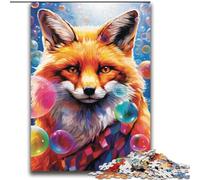 Puzzles 1000 Pieces for Teenagers Animal Foxes,Help The Brain Exercise Addictive Toys to Cultivate Patience Perfect Decoration 38x52cm