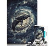 Puzzles 1000 Pieces for Teenagers Animal Whale Art Adult Jigsaw,Brain Intelligence Challenge Addictive Toys for Home Decoration (size 38x26cm)