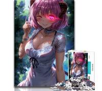 Puzzles 1000 Pieces for Teenagers Anime Demon Girl,Challenging To Complete But Fun And Humorous Unique Birthday And Gifts (38x26cm)