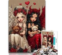 Puzzles 1000 Pieces for Teenagers Anime Evil Girl,family Fun Games Fun at Home Activities,Birthday Present,Travel Gifts (75x50cm)