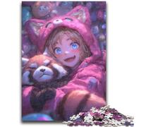 Puzzles 1000 Pieces for Teenagers Anime Red Panda Girl 1000 Pieces for Teenagers,Learning Educational Toys Family Games Unique Birthday And Gifts (26x38cm)