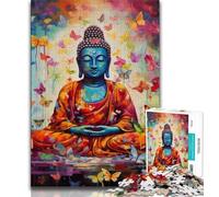 Puzzles 1000 Pieces for Teenagers Art Buddha Puzzles for Teenagers,Quiz Game Wall Decoration Unique Birthday And Xmas Gifts (size 38x26cm)