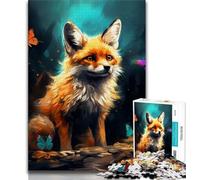 Puzzles 1000 Pieces for Teenagers Art Fox 1000 Pieces for Teenagers,Learning Educational Toys Family Games Unique Birthday And Gifts 38x26cm