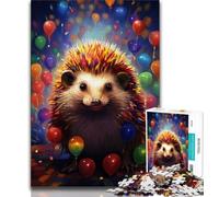 Puzzles 1000 Pieces for Teenagers Art Hedgehog Puzzles for Teenagers,is Ideal As Gifts for The Whole Family for Age 14 (size 38x26cm)