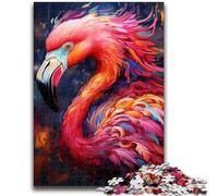 Puzzles 1000 Pieces for Teenagers Art Psychedelic Flamingo 1000 Pieces for Teenagers,Learning Educational Toys Family Games Unique Birthday And Gifts (26x38cm)