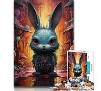 Puzzles 1000 Pieces for Teenagers Art Rabbits Adult Jigsaw,Brain Intelligence Challenge Addictive Toys for Home Decoration (size 75x50cm)