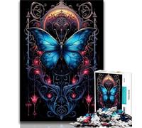 Puzzles 1000 Pieces for Teenagers Artistic Butterflies Adult Jigsaw,Brain Intelligence Challenge Addictive Toys for Home Decoration (size 38x26cm)