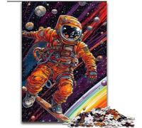 Puzzles 1000 Pieces for Teenagers Astronaut Colorful Line, Decompressing Intellectual Educational Toy Birthday Present, Gifts (Size 50x75cm)