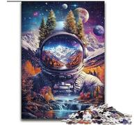 Puzzles 1000 Pieces for Teenagers Astronaut Mountains, Family Game Stress Reliever Difficult Challenge A Work of Art for Ages 14+ (Size 26x38cm)