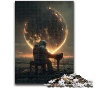 Puzzles 1000 Pieces for Teenagers Astronaut Playing Piano 1000 Pieces for Teenagers,Learning Educational Toys Family Games Unique Birthday And Gifts (50x75cm)