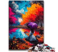 Puzzles 1000 Pieces for Teenagers Autumn Tree 1000 Pieces for Teenagers,Game Toys Every Piece Is Unique - Challenging Family Fun Game (50x75cm)