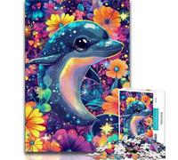 Puzzles 1000 Pieces for Teenagers Baby Dolphin Adult Jigsaw,Brain Intelligence Challenge Addictive Toys for Home Decoration (size 38x26cm)
