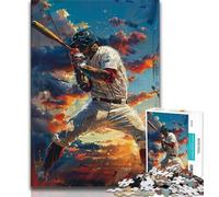 Puzzles 1000 Pieces for Teenagers Baseball Players,Help The Brain Exercise Addictive Toys to Cultivate Patience Perfect Decoration 38x26cm