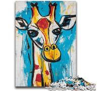 Puzzles 1000 Pieces for Teenagers Basquiat Giraffe 1000 Pieces for Teenagers,Educational Stress Relief Toy Great Gifts And Toys (75x50cm)