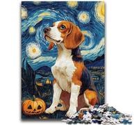 Puzzles 1000 Pieces for Teenagers Beagle at Night 1000 Piece Puzzle,Learning Educational Toys Family Games Unique Birthday And Gifts (50x75cm)