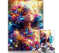 Puzzles 1000 Pieces for Teenagers Beautiful Anime Girl 1000 Pieces for Adults,Educational Family Game Suitable for Desktop Decoration (size 38x26cm)