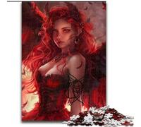Puzzles 1000 Pieces for Teenagers Beautiful Lady Demon with Wings, for Ages 14 And over Each Piece Is Unique - Fun And Challenging Game for The Whole Family Good Gift (Size 50x75cm)