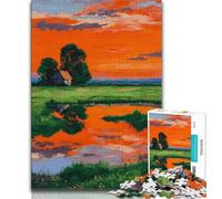 Puzzles 1000 Pieces for Teenagers Beautiful Sunrise,Help The Brain Exercise Addictive Toys to Cultivate Patience Perfect Decoration 38x26cm