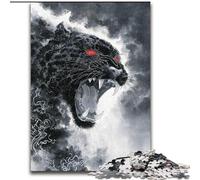 Puzzles 1000 Pieces for Teenagers Black And White Tiger, Game Toys Every Piece Is Unique - Challenging Family Fun Game for for Age 14 (Size 50x75cm)