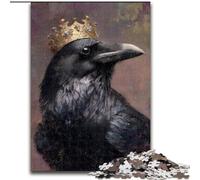 Puzzles 1000 Pieces for Teenagers Black Crow, Games Toys Gift Unique Birthday And Gifts for And Age 14 Years Up (Size 26x38cm)