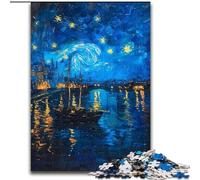 Puzzles 1000 Pieces for Teenagers Boat Under The Night Sky, Stress Relief with Fully Interlocking Randomly Shaped Pieces for And 14 Years Old (size 26x38cm)