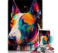 Puzzles 1000 Pieces for Teenagers Bull Terrier Colorful 1000 Pieces for Teenagers,is Ideal As Gifts for The Whole Family Suitable for And 14 (size 38x26cm)