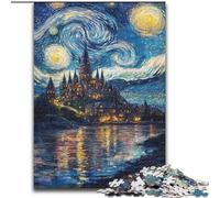 Puzzles 1000 Pieces for Teenagers Castle Under The Stars, Suitable for People Aged 14 And Above Challenging To Complete But Fun And Humorous Great Gift (Size 26x38cm)