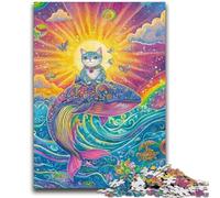 Puzzles 1000 Pieces for Teenagers Cats And Whales Puzzles for Adults,Stress Reliever Difficult Challenge Secret Santa Gifts (50x75cm)