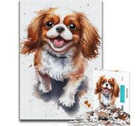 Puzzles 1000 Pieces for Teenagers Cavalier King Cute Teenager Puzzles,Challenging Game for Is Ideal As A Gift for The Whole Family (size 75x50cm)